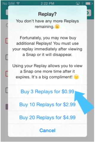 Replay a snap in snapchat